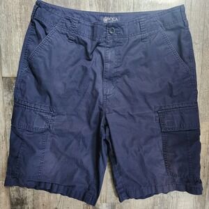 Boca Classics Men's Size 34 Cargo Shorts Navy Blue Chino 100% Cotton Pockets